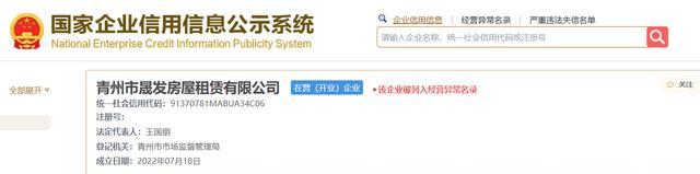 青州晟发房屋租赁仍有400万票据逾期 还被列入经营异常名录(图4)